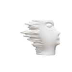 Vase visage Arruffato blanc M