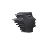 Vase visage Arruffato noir M